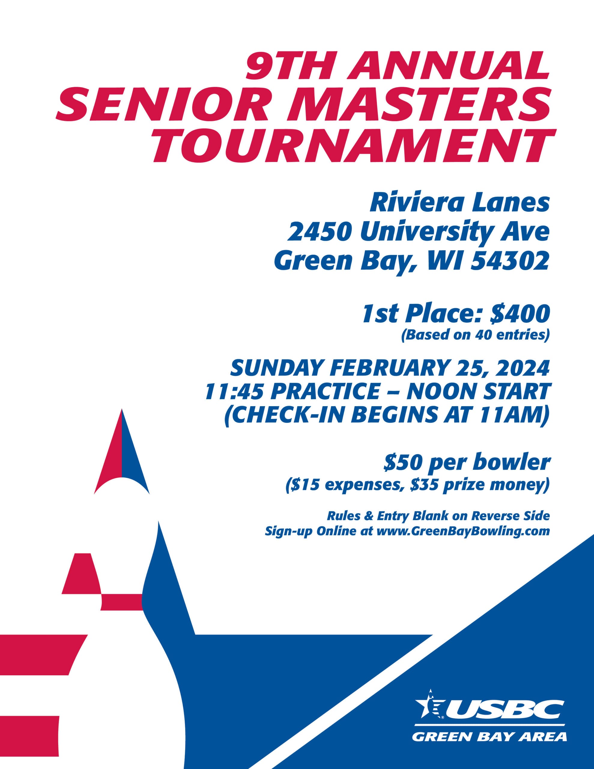 Senior Masters Tournament – Green Bay Bowling